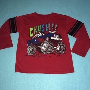 𝅺GARANIMALS 356 Kids long sleeve monster truck top size 8